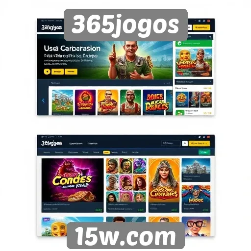 Evolução da interface de usuário do 365jogos